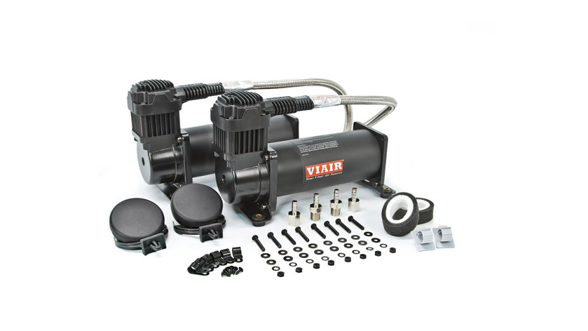 thumbnail image 2 of VIAIR 444C Chrome Air Compressor Kit W/ FREE 200 PSI Pressure Switch & 40 AMP Relay – Performance/Custom Bundle 2 of 4
