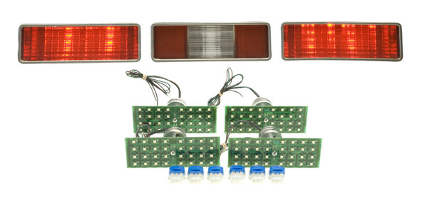 Sequential LED Tail Light Kit For Chevy Caprice, Impala Box – Opera Light Style, Rear Window Mount, 12V Red